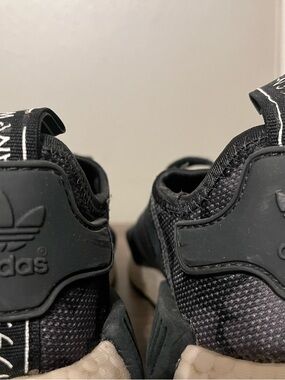adidas Black Knit Trainers with Ivory Boost Midsole